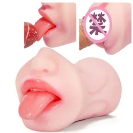 Beauty Items BM11 Double-head Tongue Anal Masturbator for Men's Masturbation Cup Blowjob Vaginal 3 In 1 Adult sexy Toys Pijpbeurt Speeltje