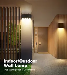 Lâmpadas de parede modernas Cubo de parede de parede LED Lâmpada à prova d'água IP65 Interior 110V 220V para iluminação ao ar livre de banheiro 4W 6W 8W
