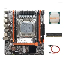 Motherboards -X99H Motherboard LGA2011-3 Computer Support DDR4 Memory With E5 2650 V3 CPU 4G 2133Mhz RAM Switch Cable