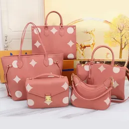 7A Pink Shop Bag Designer Tote Bags Women Flap Handbags Croissant Bag Zipper Wallet Mini Purse Key Pouch Cowhide Real Genuine Leather