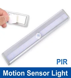 LED Night Light 10leds Motion Sensor Closet Cabinet Light Auto IR Infrarood Inductielamp Nachtlicht voor slaapkamer Kicthen Trap 6642908