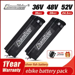 18650 Li -Ion Battery Pack Sliver Fish SSE - 014 48V Аккумулятор 52 В eBike Батарея 36 В 20AH 40A BMS 250W 350W 500W 750W 1000W 1500 Вт