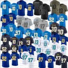 Maglie da calcio Justin Herbert Joey Bosa Derwin James Jr Khalil Mack Austin Ekeler Keenan Allen