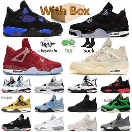 2023 Top Fashion Junpman 4 Basketballs Shoes Oklahoma Sooners Off Women 4S Military Black Royal Men Trainers White Pure Money Red Manila Jordon Jordab