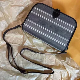 Designer handbags Stripes postman bag satchel canvas crossbody bags Paris fashion Messenger shoulder bag Large capacity package function purse letter c