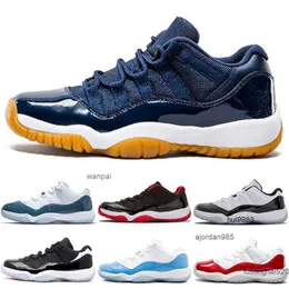 2023 scarpe da basket basse da uomo popolari calde 11s Bred Concord Infrared University Blue Varsity Red Rose Gold Cerimonia di chiusura Navy gum sport JORDON JORDAB