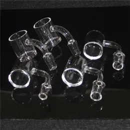 Hookahs 25mm XL Flat Top Quartz Banger Nail 5mm tjock botten 10mm 14mm 18mm Joint 45/90 Degrees Quartz Nails For Glass Bongs