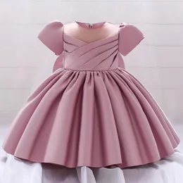 Mädchen Kleider Borns Kleinkind Kleidung Taufe Prinzessin Party Kostüm Baby Kleidung Festzug Große Schleife 1. Geburtstag Kleid Für Kurzarm