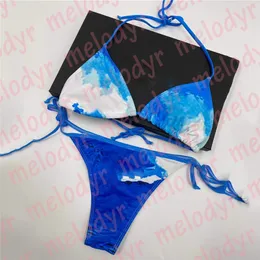 Sexy Triangle Bikini Set Push Up Swimwear Fashion Print Bathing Suit Women Designer Letter Beach Wear