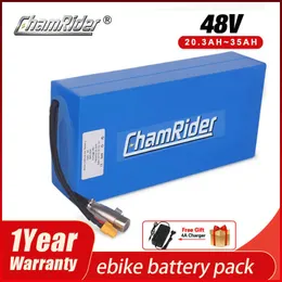 Оригинал Chamrider 48V 20.3ah Ebike PVC Батарея для электрического велосипеда 50A 2000 Вт для велосипедного мощного электрического велосипедного батарея 1000 Вт