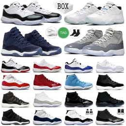 Scarpe da basket OG 11 11s Cherry Outdoor Sneakers Cool Grey Midnight Navy Prom Night Gamma Blue Jubilee 25th Anniversary Bred Low 72-10 Bright Citrus Con scatola