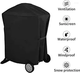 Verktyg 210d Tyg BBQ Grill Cover f￶r Weber Q2000 Q3000 Series Vattent￤t utomhus Anti-Dust Rain Protective Barbecue Covers