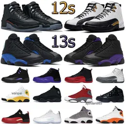 2023 Männer Basketballschuhe 12s Dark Concord Royalty Taxi Playoffs Utility 13s Red Flint Black Cat Houndstooth Court Purple Bred Herren Damen JORDON JORDAB