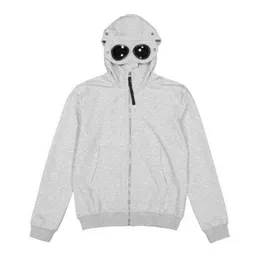 Ontwerper Hoodie CP Mens Sweatshirts Pure Euro-Amerikaanse eenvoudige persoonlijkheidstrend Sanitaire kleding Jack Hoed Glazen Zipper Men Hooded EE1M