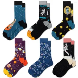 Men's Socks Fashion Hip Hop Colorful Novelty Cotton Mens And Women Cartoon Mushroom Cookie Kawaii Happy Funny Dress