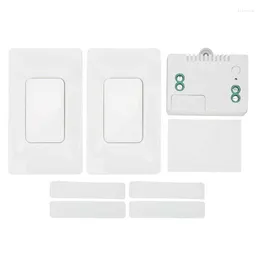 Alarm Systems Battery Free Light Switch Kit Self Powered Wall Waterproof 433MHz med mottagare för Home Alarme