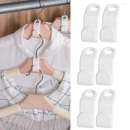 Hangers 6/12pcs Mini Plastic Hanger Connector Hook Stacking Wardrobe Coat Rack Bracket Saves Space