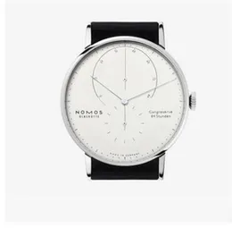 Nomos Nuevo modelo Glashutte Gangreserve 84 Stunden Automatic Wallwatch Men039s Fashion Watch White Dial Black Leather Top 7338992