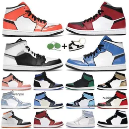 2023 Homens de basquete masculino Sapatos de basquete 1S High OG 1 Electro Orange Shadow 2.0 Hyper Royal Chicago Light Banned Rust Pink Mens Trainers Sports Sneakers Jordon Jordab