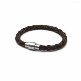 Bracelets de charme 5pcs/lot design multi-camadas de várias camadas artesanais pulseiras genuínas pulseira de couro para homens pulseiras de moda de aço inoxidável