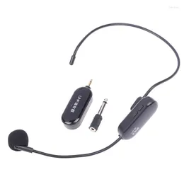 Microphones Wireless Microphone Headset UHF Mic And Handheld 2 In1 160 Ft Range For Voice Stage Speakers Teach