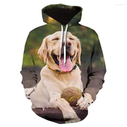 Felpe con cappuccio da uomo 2022 Cute Labrador Dog Animal Felpa con cappuccio stampata 3D casual Felpa moda / Giacca cool da donna Street