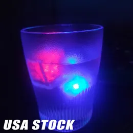 LED Ice Cube Light Glowing Party Ball Flash Light Luminous Neon Wedding Festival 크리스마스 바 와인 유리 장식 용품 960pack usalights