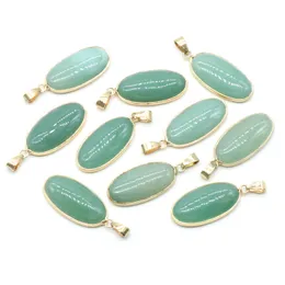 Ciondoli in pietra naturale Forma goccia d'acqua Pietra mista Agata Avventurina verde Chakra Pietre curative Ciondoli per creazione di gioielli Bracciale collana