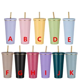 26oz Metal Colorful Tumblers With Lids&Straws Stainless Steel Water Bottles 750ml Double Insulated Cups Drinking Milk Mugs By Air A12