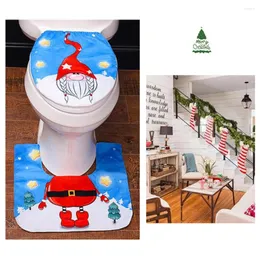 Toalettstol täcker 2 st/set användbar fin utförande julmatta utsökt miljövänlig omslagsdekor