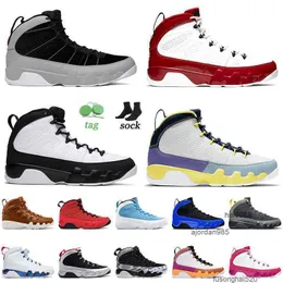 2023 Zapatos de baloncesto de primera calidad para hombre Mujeres 9 9s IX Iridiscente Paritel Gris Mothorboat Jones Universidad Space Jam Bred Entrenadores Zapatillas de deporte Jordan Jordan Jordan