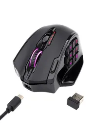Ratos redragon m913 Impact elite mouse de jogos sem fio com 16 botões programáveis ​​16000 dpi 80 h bateria e sensor óptico 9935694
