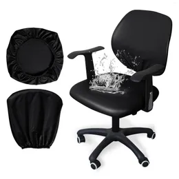 Chair Covers Waterproof Office Cover PU Leather Computer Funda Para Silla De Oficina