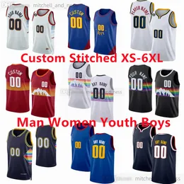 Стинка на заказ сшита XS-6XL Basketball Jersey с 6 Patch 15 Nikola 27 Jamal Jokic Murray 50 Aaron 1 Майкл Гордон Портер-младший 0 Кристиан Браун 8 Peyton Watson Caldwell-Pope