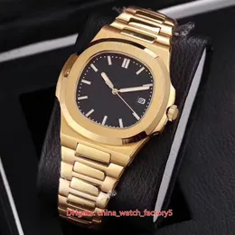 12 Stil Yüksek Kaliteli Saatler 40mm Nautilus 5711 1a-011 010 Safir 18K Altın Asya Şeffaf Mekanik Otomatik Erkekler Men295f