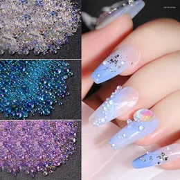 Decorazioni per nail art 1 scatola Perline di caviale di cristallo Mini strass Micro perline Palline di vetro Design fai-da-te Charms per manicure Accessori Decorazione