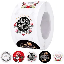Merry Noel Çıkartmaları Noel Baba Noel Desen Tasarımı Noel Hediye Paketi Dekor Etiketleri RRC620