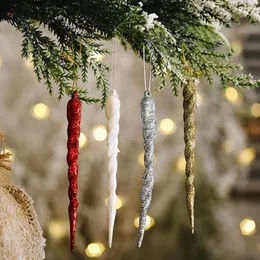 Dekoracje świąteczne kolor lodu wisiorek kreatywne ozdoby dekoracje małe świąteczne dekoracje drzewa atmosfera Xmas E6Z3
