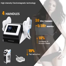 Стимулятор мышц -мышц EMS Sculpting Foding Foding Жиры снижают 2/4 ручки Hiemt с RF Emslim Neo Slimming Machine