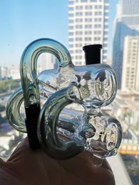 Angled Joint Double 14mm Chamber Ashcatcher for Glass bongs Glass bubbler 90 Degree Ash Catcher 18mm joints