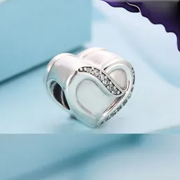 925 Sterling Silver Ribbon of Love Bead passar europeiska pandora smycken charmband