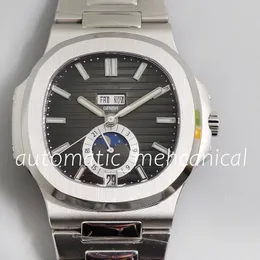 Męskie Watch White Grey Blue Dial 40,5 mm Automatyczny cal.324 Sc Qalu 24h Movement Men Moonphase Wyświetlacz najwyższej jakości 5726 1A DATA DATA Księżycowe zegarki