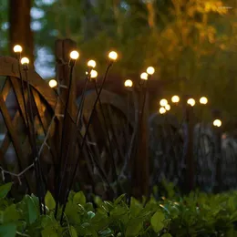 Bordslampor Solar LED Light Outdoor Waterproof Firework Garden Lights Firefly Lawn Wind-Driven Swing Decor