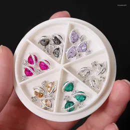 Dekoracje grafiki paznokci 1 koel 18pcs Dekoracja kamienna szkła kryształ planeta urok Bling Rhinestone Stop Zestaw DIY DIY