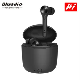 ORIGINAL BLUEDIO HI TWS Wireless Bluetooth Earphone 5.0 Stereo Bass Sound In-Ear Earskydd med laddningsboxens h￶rlurar f￶r all telefon