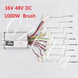 Electric Bicycle Controller With 36V 48V 1000W 30A DC Brushed For E bike Scooter Skateboard Part Fit Battery Motor Engine Part2240