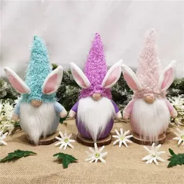 Coniglietto pasquale Gnomo Favore di partito 26CM Bambola nana senza volto Pasqua Coniglio di peluche Nano Festa Decorazione della tavola Decorazione domestica all'ingrosso