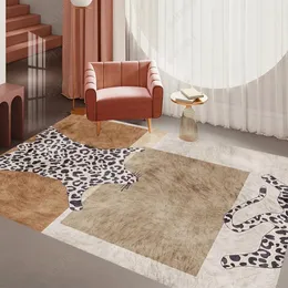 Tapetes de estampa de leopardo de tapetes para quarto retro sala de estar decoração carpete de grande área de pelúcia tapete de lounge tapete macio macio tapete de piso
