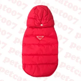 Triangle Logo Pets Vest Coat Dog Apparel Designer Pet Hooded Jacket Winter Dogs Warm Coats Two Colors175e