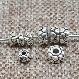 Minchas 20 peças de 925 Sterling Silver Small Donut Spacer com ótimos detalhes para colar de pulseira